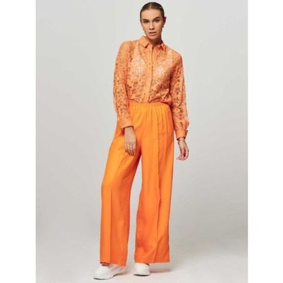 Forte Forte NWT Alen + On Lace in Tangerine Size 1 IT/ 4 US - Picture 2 of 11